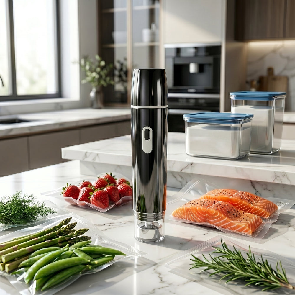 Air Vacuum Pump Automatic Food Sealing Air Pump USB Rechargeable Sealer Pump For Food Handheld Dry/wet Food Sealer Pump